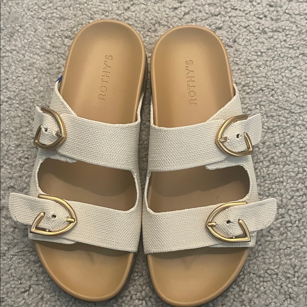 Rothy's Tan Sandals- never been worn!